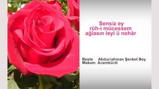 Sensiz ey rûh-i mücessem ağlasın leyl ü nehâr