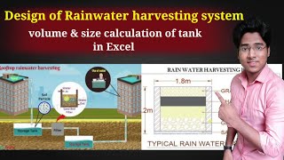 Rooftop rain harvesting system | Volume of tank calculations for rain rainwater harvesting tank