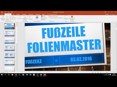 Fußzeile im Folienmaster verwenden - PowerPoint Tutorial [2016, 2013]