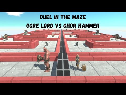 Duel In The Maze - Ogre Lord Vs Ghor Hammer ARBS |Animal Revolt Battle Simulator
