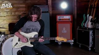 Video thumbnail for Fender Custom Shop LTD 62/63 Strat Journeyman Relic Aged Olympic White by The Peach Boutique