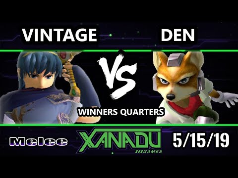 S@X 302 SSBM - Vintage (Marth) Vs. Den (Fox) - Smash Melee Winners Quarters