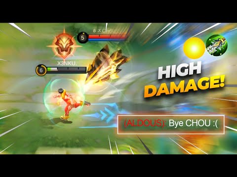 CHOU HIGH DAMAGE IS REAL! CHOU DAMAGE BUILD + OUTPLAY 2022 | MLBB