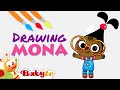 How To Draw Mona Coloring And Drawing For Kids BabyTV
