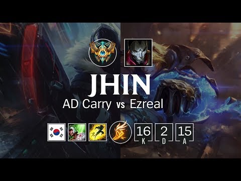 Jhin AD Carry vs Ezreal - KR Challenger Patch 8.8