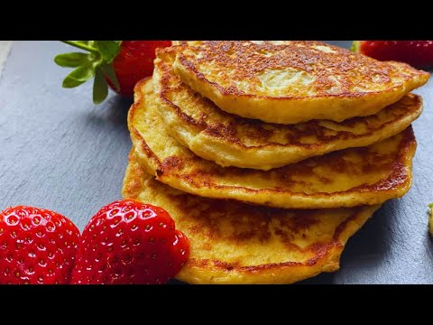 5-Minute Soft Oats Apple Pancake: Healthy, Sugar-Free, Flourless, Oil-Free Recipe with Yogurt!