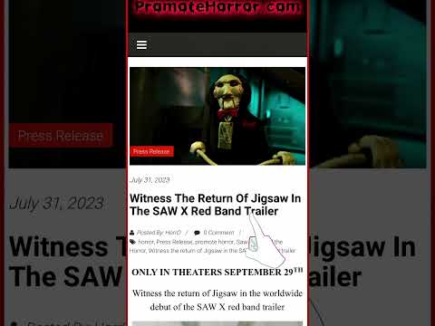 Thumbnail for Witness The Return Of Jigsaw In The SAW X Red Band Trailer by Red (band)