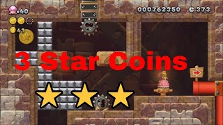 Layer-Cake Desert Stoneslide Tower | 3 Star Coin Guide ⭐⭐⭐| New Super Mario Bros. U Deluxe ⛳