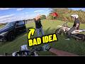 Busted Riding Dirtbikes On A Golf Course