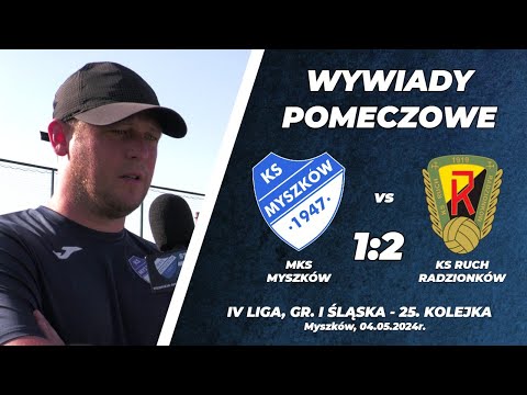 25. kolejka 2023/24: MKS Myszków - KS Ruch Radzionków 1:2