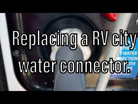 How-to replace a city water connector in a RV wet bay.