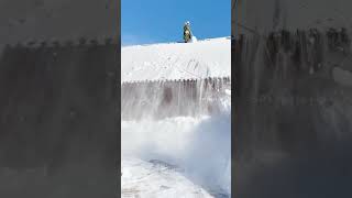 Satisfactory snow removal #asmr #snow #funny #odlysatisfying #ice #satisfying #fyp