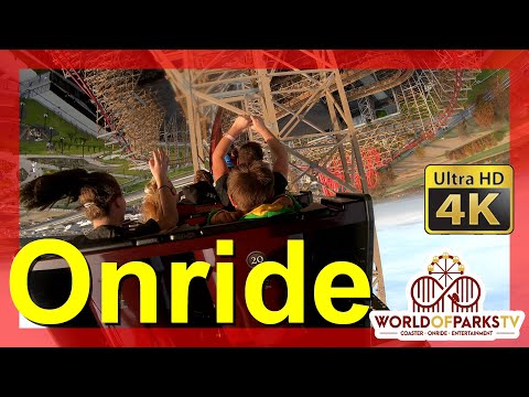 Zadra Energylandia (Onride) Energylandia Zadra POV Back Row – RMC Wooden Coaster Holzachterbahn (4K)