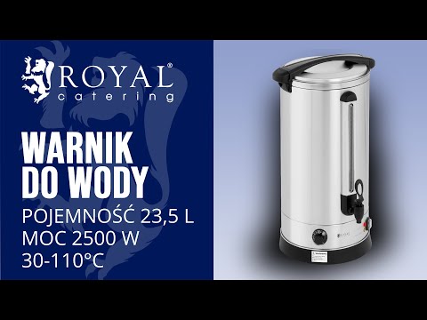 Video - Warnik do wody - 23,5 l - 2500 W - stal nierdzewna - dwuściankowy