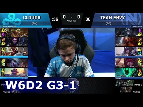 Cloud 9 vs Team EnVyUs | Game 1 S7 NA LCS Summer 2017 Week 6 Day 2 | C9 vs NV G1 W6D2