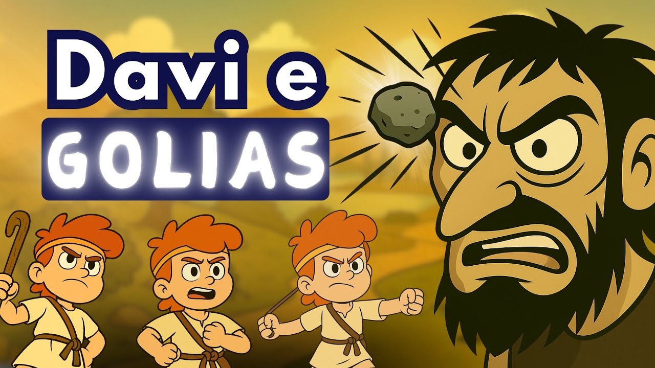 História de DAVI E GOLIAS | Bíblia MUSICADA para crianças | Canção infantil | Turma do Guga