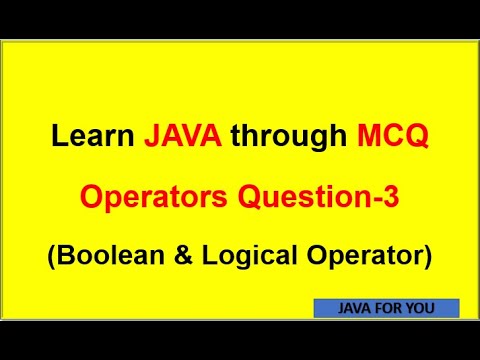 Java Boolean And Logical Operator With Examplejava Tutorial For Beginnersjava For You