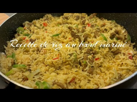 Riz au Bœuf Mariné – Recette Savoureuse et Facile à Faire !