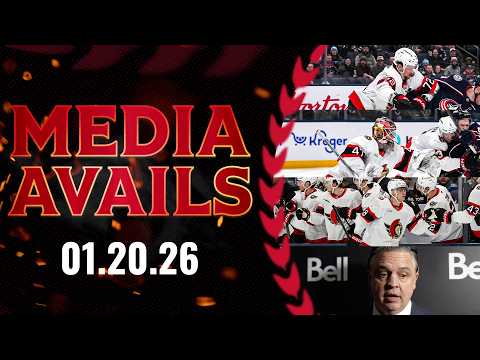 Tim Stützle, Thomas Chabot, James Reimer, Travis Green Postgame Media vs CBJ