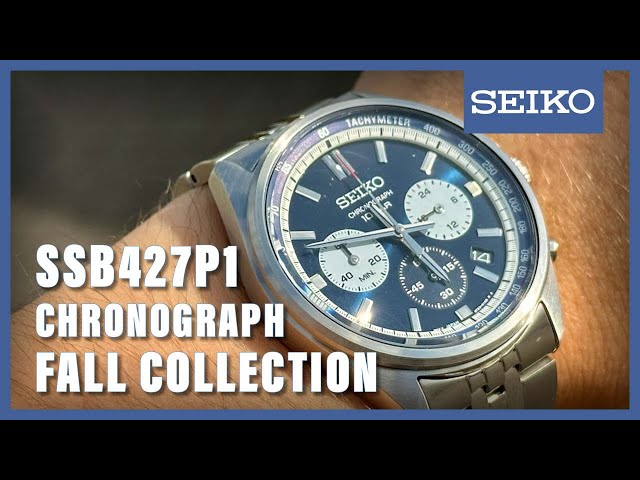 ساعة سيكو كرونوغراف كوارتز رجالية - SSB427