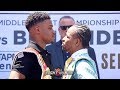 ERROL SPENCE TOWERS OVER SHAWN PORTER IN FACE OFF IN LOS ANGELES AS BOTH LAUGH AT EACH OTHER
