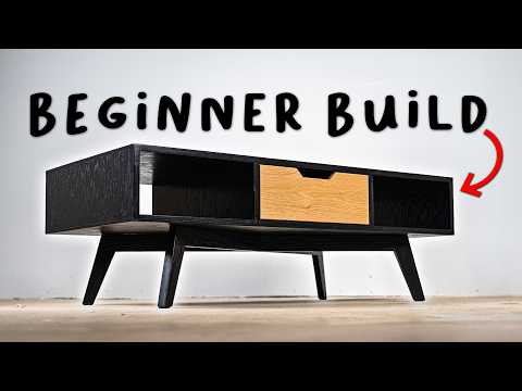 The Best Beginner Woodworking Project [Modern Coffee Table Build]