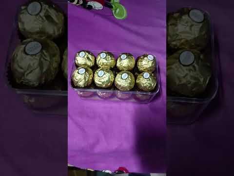 Ferrero rocher chocolate unboxing!! comment your favourite chocolate!! #shorts #janhvisurprises