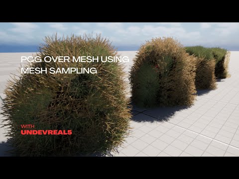 PCG Over Static Mesh Using Mesh Sampling In Unreal Engine 5