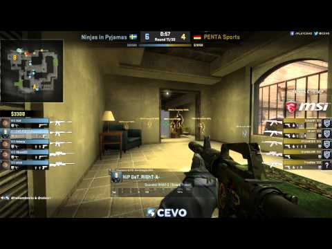 Ninjas in Pyjamas vs PENTA Sports Game 1 (CEVO-P CS:GO Season 7) - Helium & Launders