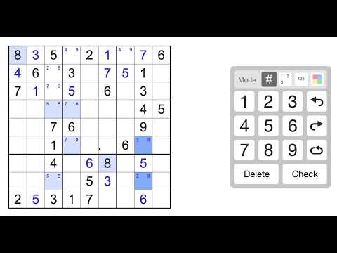 New York Times Sudoku Medium Solution for February 15, 2026