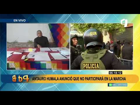 Antauro Humala dice que no participará hoy de 'La toma de Lima' y anuncia "mega marcha" para marzo
