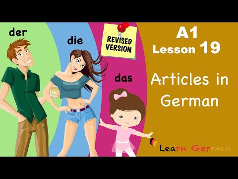 Revised - A1 - Lesson 19 | Articles in German | Bestimmte Artikel im Nominativ | Learn German