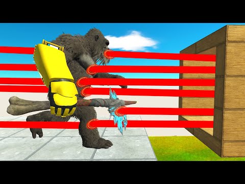 100x LASERS TUNNEL VS MONSTERS - Animal Revolt Battle Simulator