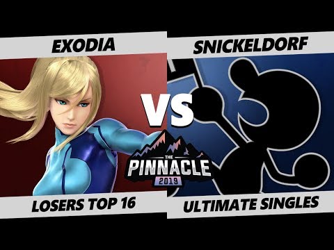 Pinnacle 2019 SSBU - Exodia (ZSS) Vs Snickeldorf (Game & Watch) Smash Ultimate Tournament L Top 16