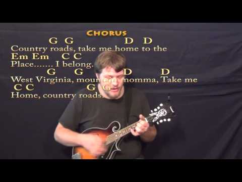 Country Roads (John Denver) Mandolin Cover Lesson with Chords/Lyrics