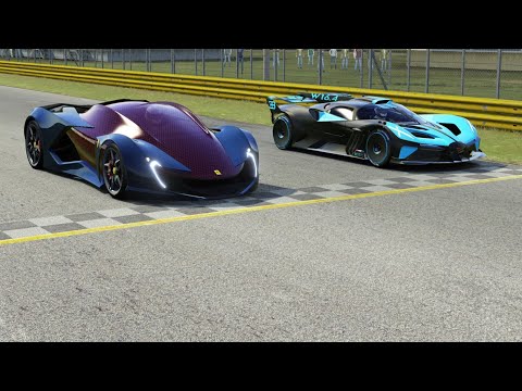 Ferrari Impronta Concept vs Bugatti Bolide at Monza Full Course