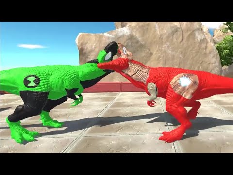IRON MAN T-REX DEATH RUN - Animal Revolt Battle Simulator ARBS