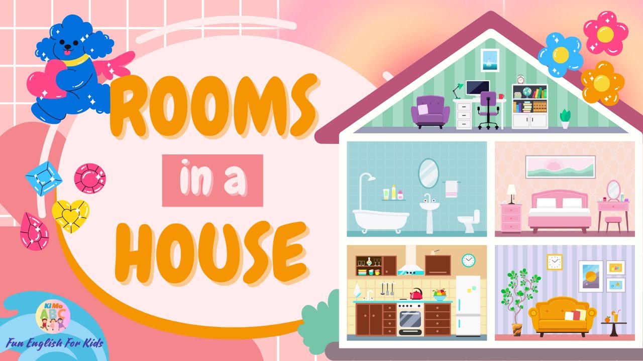 Kids vocabulary - Rooms In  A House - Fun English for Kids