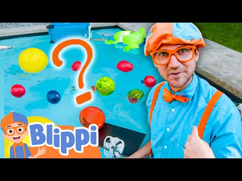 Blippi Plays SINK or FlOAT In The POOL! |  Blippi and Meekah Best Friend Adventures | Educational