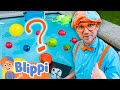 Blippi Plays SINK Or FlOAT In The POOL Blippi And Meekah Best Friend Adventures Educational