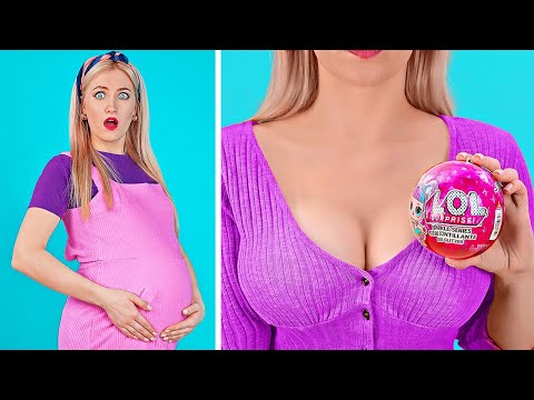 Video - FUNNY THINGS NO ONE TELL YOU ABOUT PREGNANCY 24 Hours Being Pregnant  Challenge by 123 GO Play