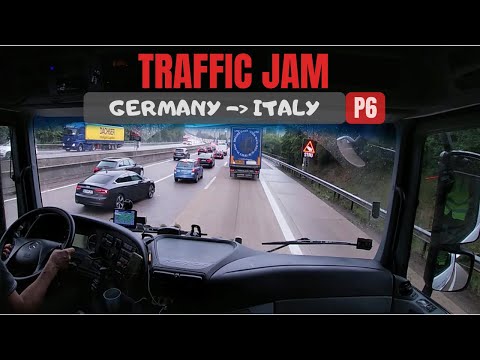 CV Driving Mercedes Actros - POV Truck Driving from Germany to Italy P6