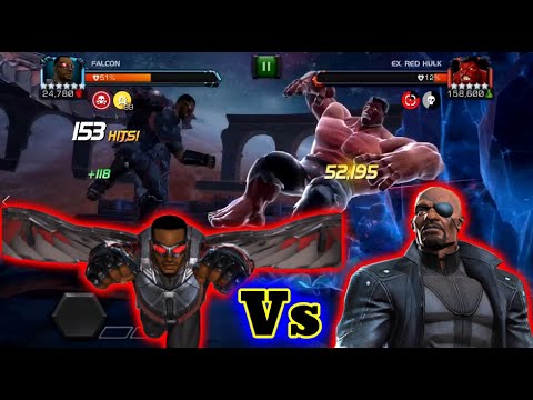 6 Star Rank 3 Falcon And 6 Star Rank 3 Nick Fury Damage Comparison!