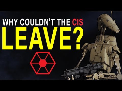Why couldn't the SEPARATISTS legally leave the REPUBLIC? | Star Wars Lore