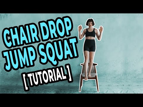 How To Do A Chair Drop To Jump Squat [ Dance Conditioning Exercise Tutorial For Absolute Beginners ]