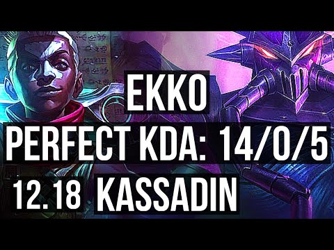 EKKO vs KASSADIN (MID) | 14/0/5, Quadra, Legendary, 1.4M mastery | EUW Master | 12.18