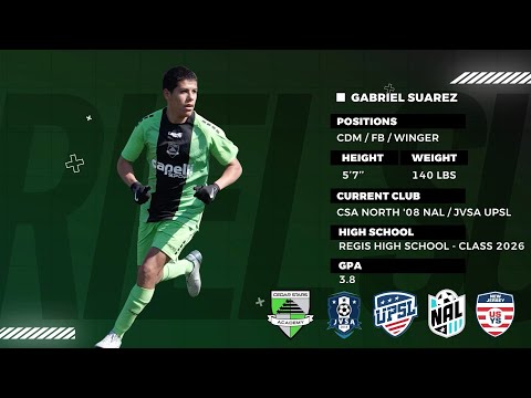 Gabriel Suarez | Spring 2025 Soccer Highlights | MLS NEXT Tier 1 | Class of 2026 | Regis HS (NYC) | Winger/Midfielder