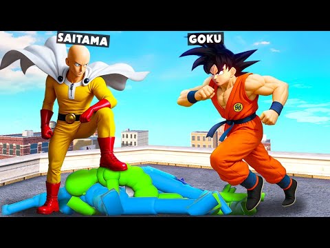 Overgrowth: Saitama The One Punch Man vs Goku