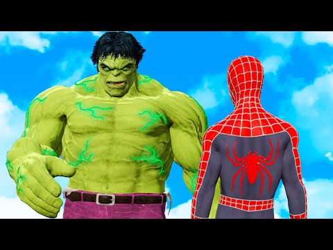 Big Hulk vs Spider-man - Savage Hulk vs Amazing Spider-man - Banner Transforming in to Savage Hulk