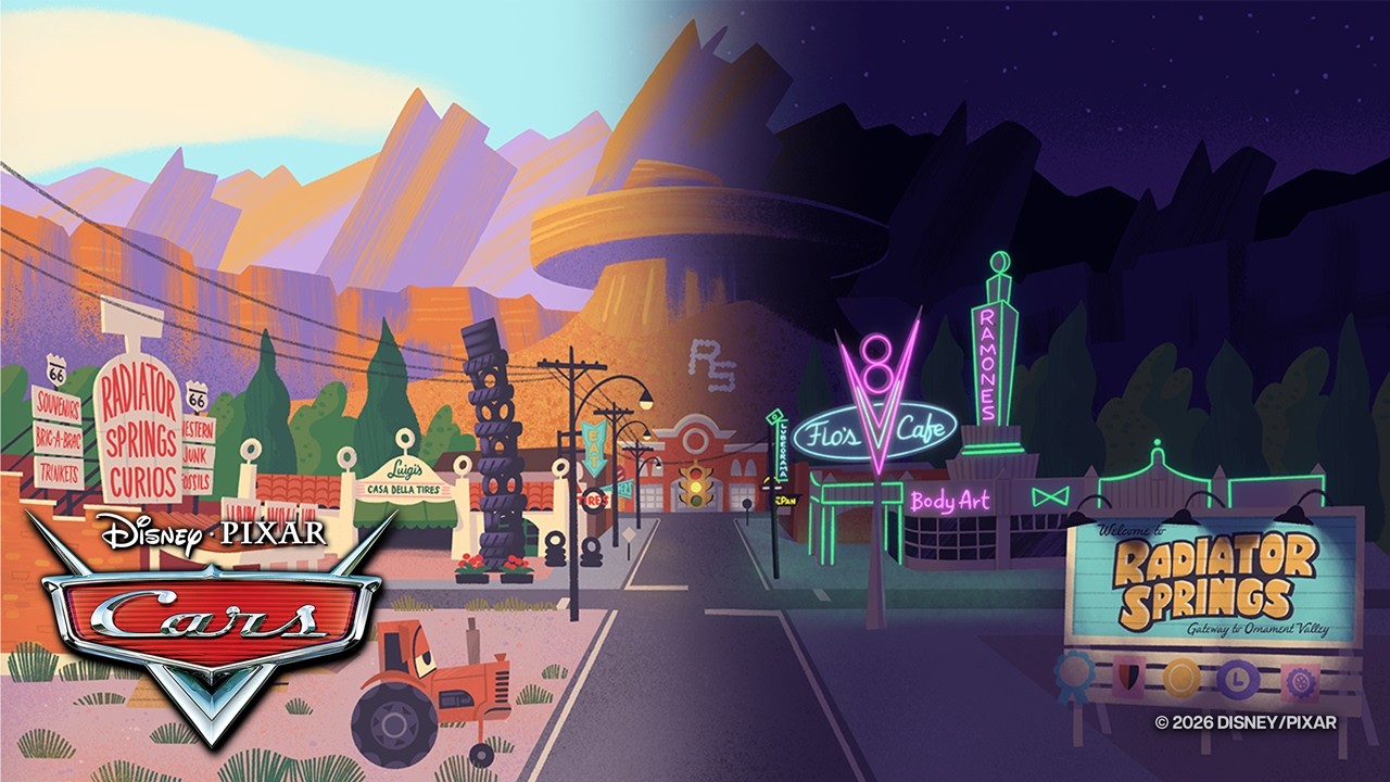 Miniature de la vidéo Radiator Springs - Sunset to Sunrise Ambiance du film Cars : Quatre roues